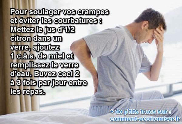 le miel aide à atténuer les courbatures et éviter les crampes