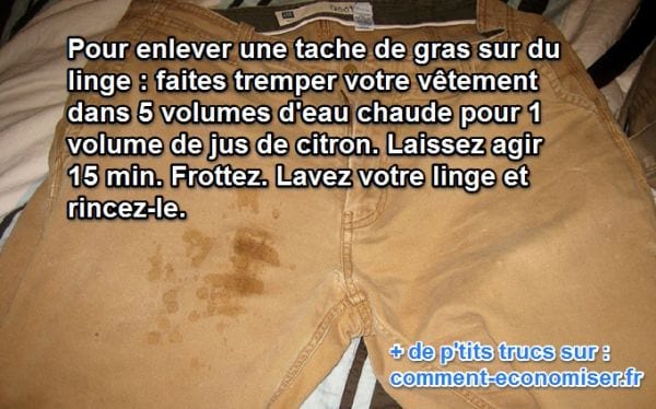 le citron enlève les taches de gras
