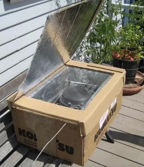 recycler les gros carton en four de jardin