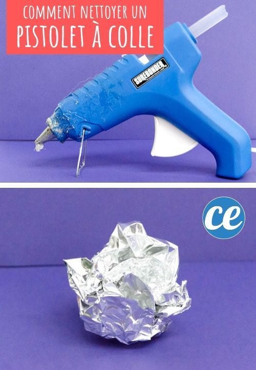 L'astuce facile pour nettoyer votre pistolet à colle : une boule de papier alu !
