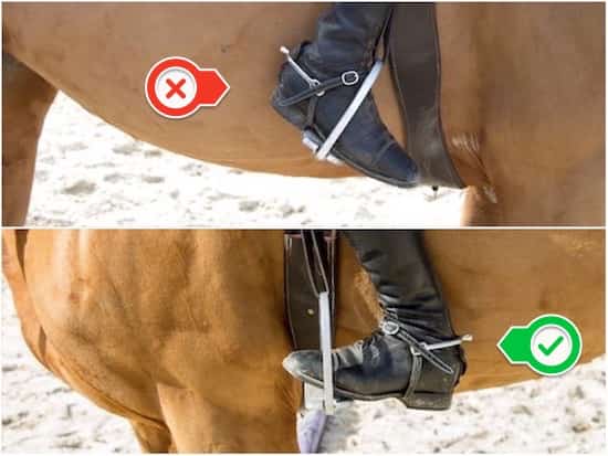 garder les pieds dans les étriers sans enfoncer trop cheval qui s'emballe