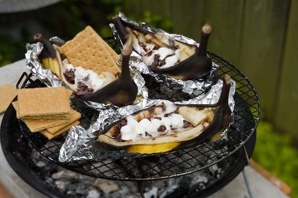 recette banane marshmallow au barbecue