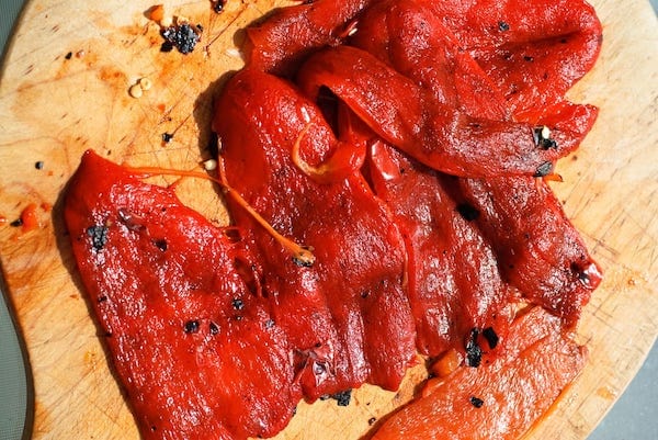 enlever la peau des poivrons