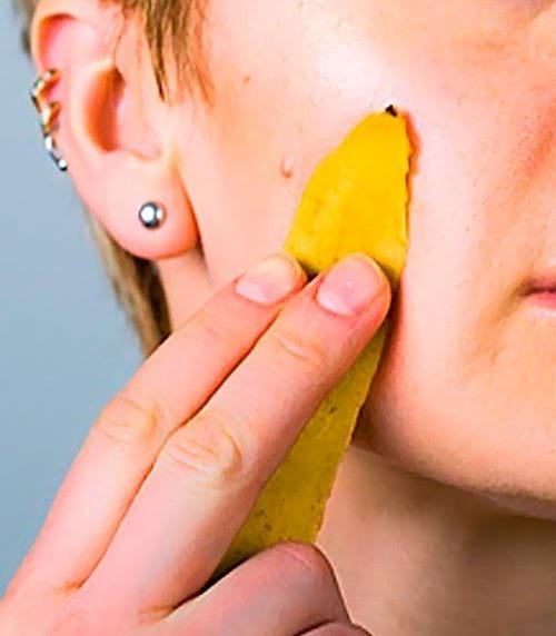 teint éclatant avec peau de banane