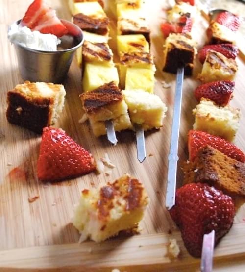 brochette de fruit au barbecue