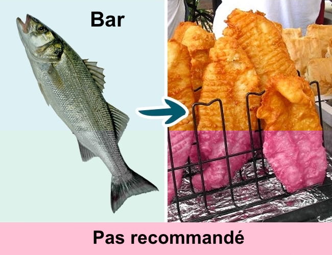 Éviter de manger du bar car il contient du mercure