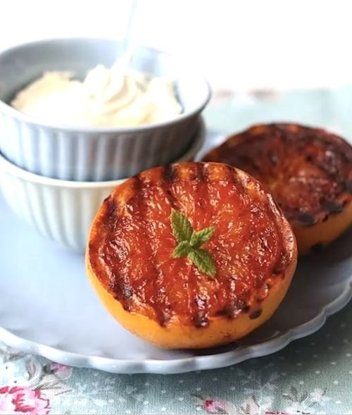 pamplemousse mascarpone au barbecue