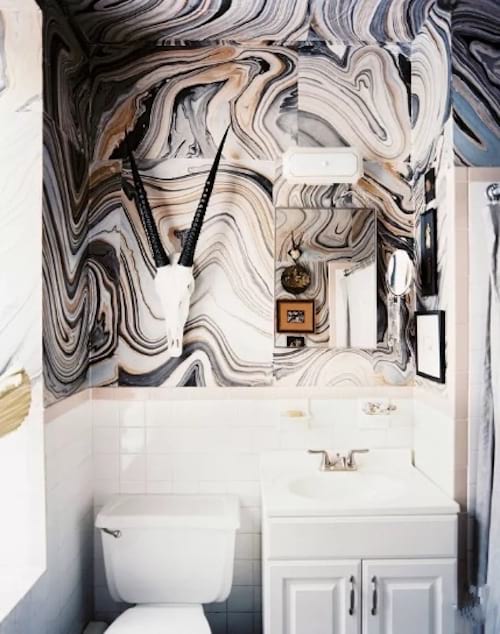 salle de bain psychédélique