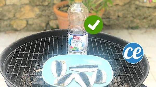 Du vinaigre blanc pour que le poisson ne colle pas à la grille du barbecue