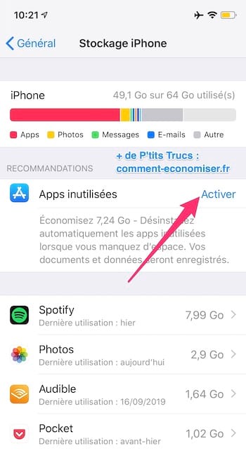 Désinstallez automatiquement les apps que vous n'utilisez pas