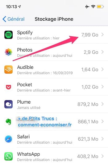 Découvrez quelles sont les apps qui prennent le plus d'espace de stockage