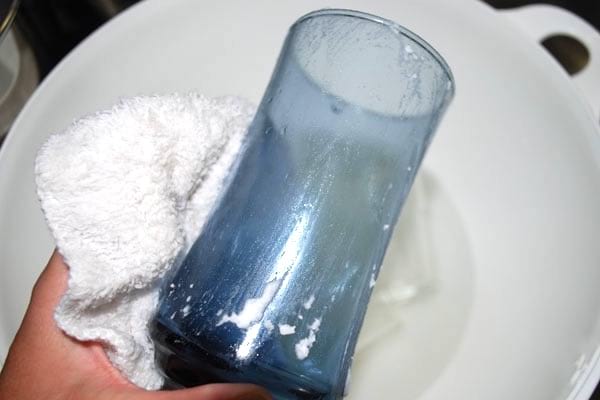 récupérer verre blanchi par lave-vaisselle bicarbonate