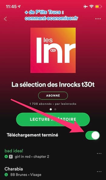 Supprimez la musique que vous n'écoutez pas sur Spotify