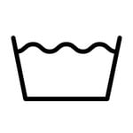 Étiquettes de lavage : le symbole pour "Lavage programme coton".