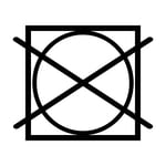 Étiquettes de lavage : le symbole pour "Pas de séchage au sèche-linge".