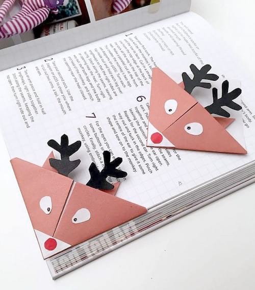 marque page diy en carton tete d'animaux