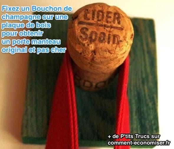 porte manteau de récup diy avec bouchons en liège