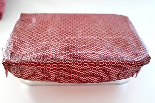 film de conservation avec tissu et cire d'abeille