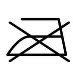 Étiquettes de lavage : le symbole pour "Pas de repassage".
