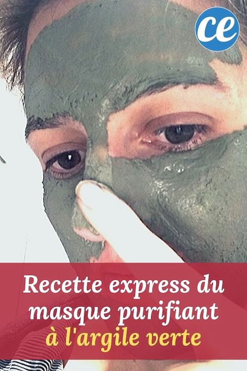 Visage d'une femme avec de l'argile verte pour purifier la peau