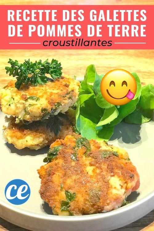 Des délicieuses galettes de pommes de terre croustillantes aux herbes dans une assiettes