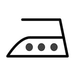Étiquettes de lavage : le symbole pour "Repassage au fer chaud".