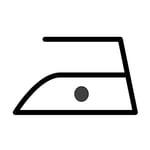 Étiquettes de lavage : le symbole pour "Repassage au fer à température faible".