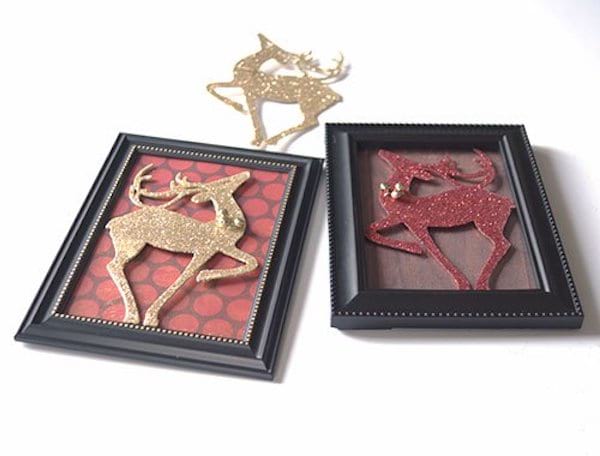 Deux cadres décorés pour noel 