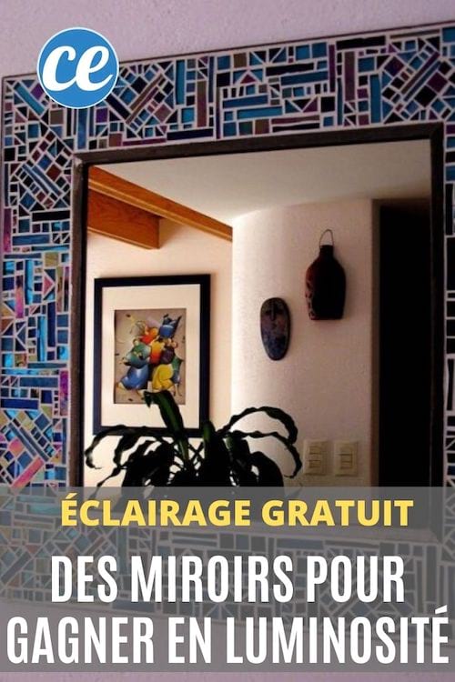 Miroirs en mosaïque installée dans le salon d'une maison pour gagner en luminosité