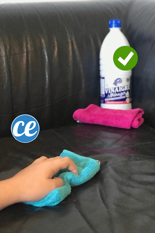 faire briller un canapé en cuir avec du vinaigre blanc