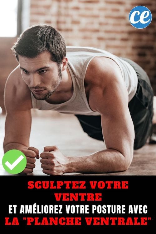 Homme entrain de faire la planche ventrale 