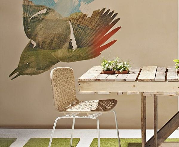 table terrasse en bois de palette avec chaise