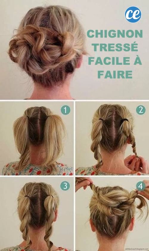 Featured image of post Chignon Facile Et Rapide Quelques barrette chignon invisibles ou un pic