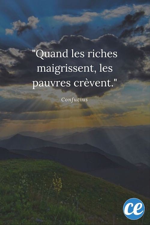 Quand les riches maigrissent, les pauvres crèvent.