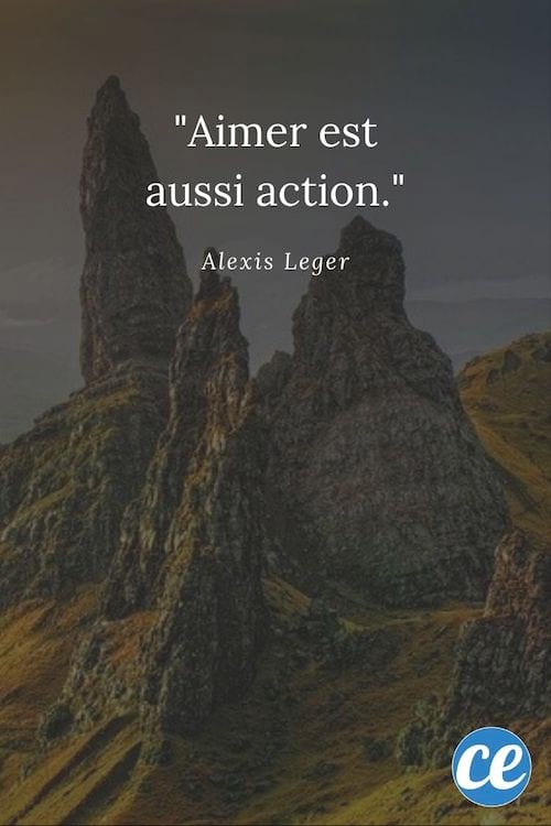 Citation : Aimer est aussi action.