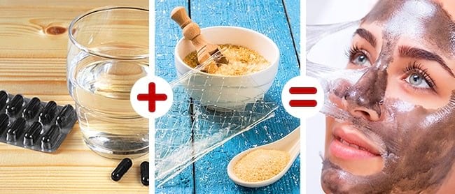 Du charbon actif et de la gelatine pour avoir un teint clair