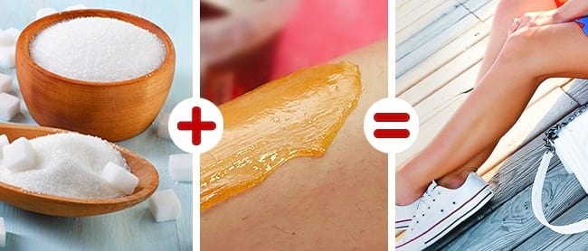 Sucre blanc et jus de citron pour épiler les jambes et avoir une peau douce