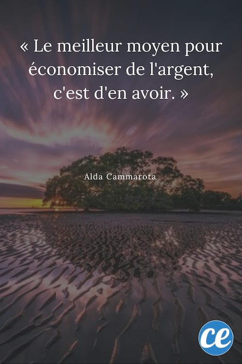 « Le meilleur moyen pour économiser de l'argent, c'est d'en avoir. »