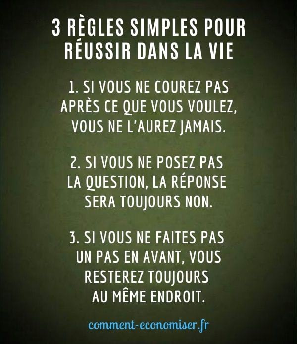 3 Regles Simples Pour Reussir Dans Sa Vie