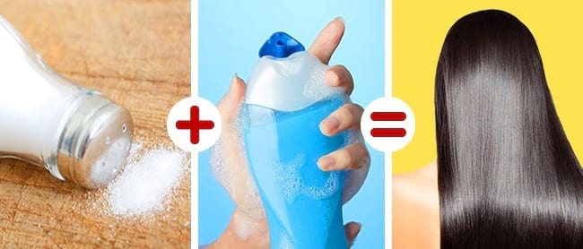 Du sel et du shampoing pour avoir des beaux cheveux