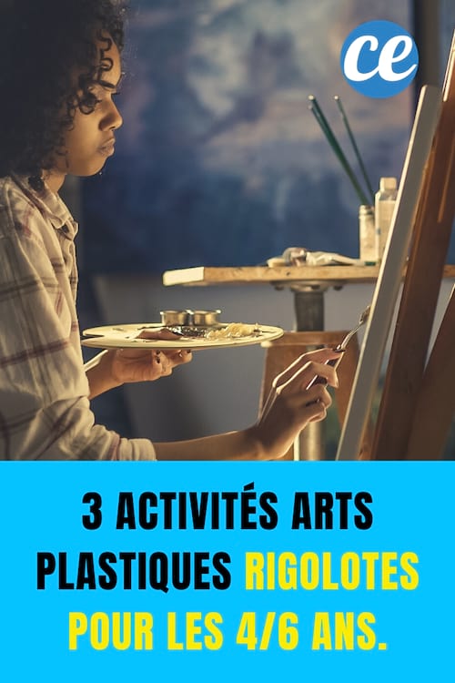 Fille qui fait de la peinture : 3 Activités Arts Plastiques Rigolotes pour les 4/6 ans.