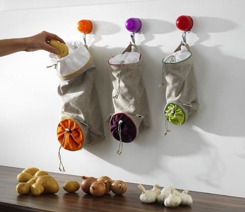 Plusieurs sacs conservation de légumes