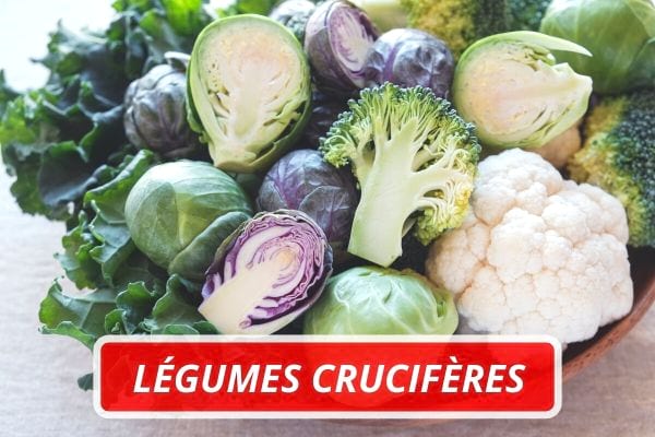 Différentes variétés de légumes crucifères.