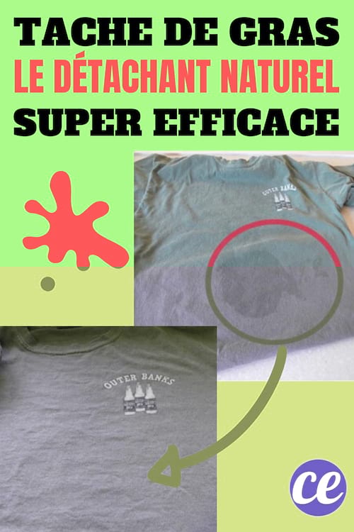 tee-shirt avec tache de gras et astuce détachante