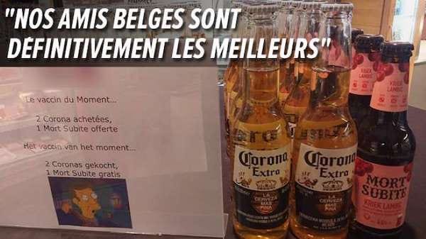 Blague sur la bière corona et mort subite