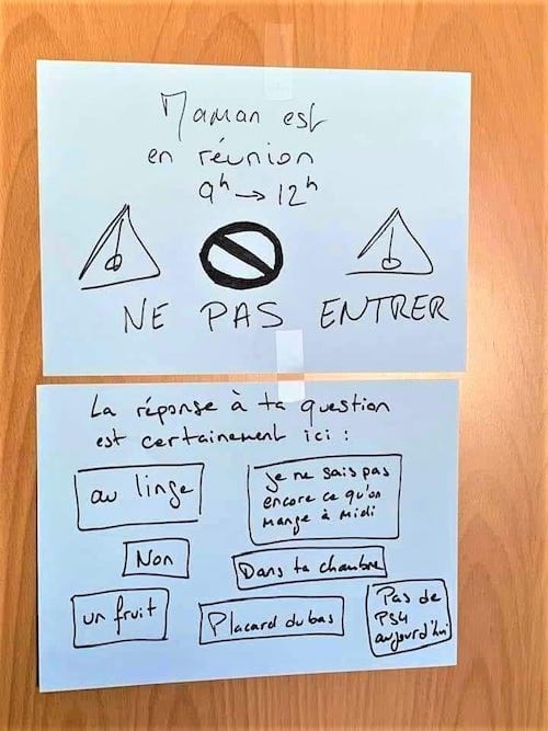 Blague sur le télétravail pendant le confinement