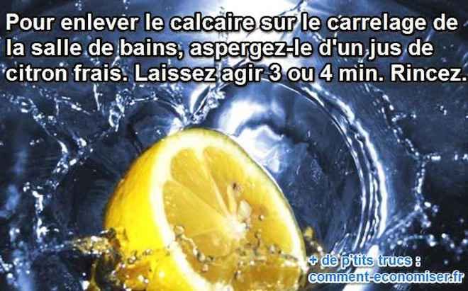 citron pour enlever le calcaire naturellement