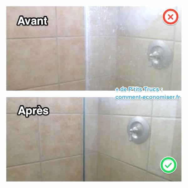nettoyer les vitres de douche sans produits nocifs