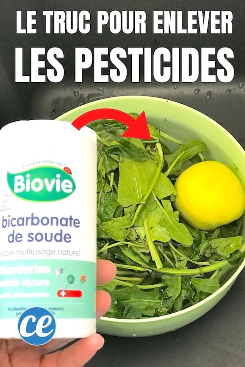 du bicarbonate pour enlever les pesticides sur les légumes et les fruits