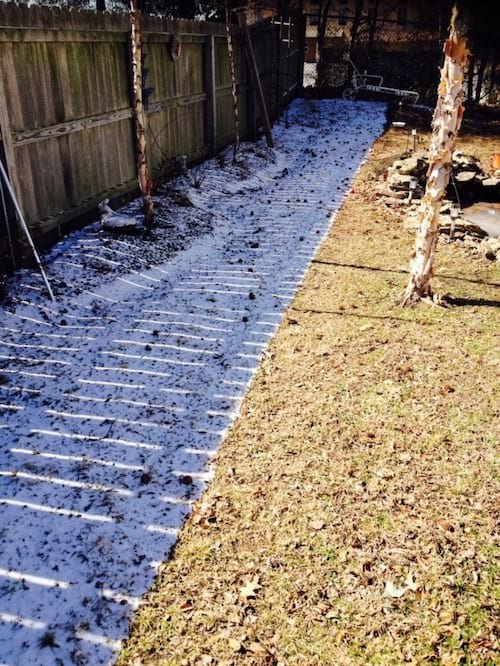 Jardin enneigée en Russie 